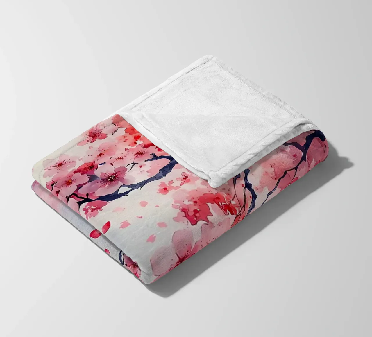 Paesaggio dei ciliegi in fiore coperta in pile da Rebecca Clark Wyrick