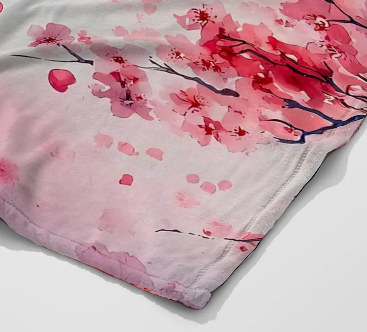 Paesaggio dei ciliegi in fiore coperta in pile da Rebecca Clark Wyrick