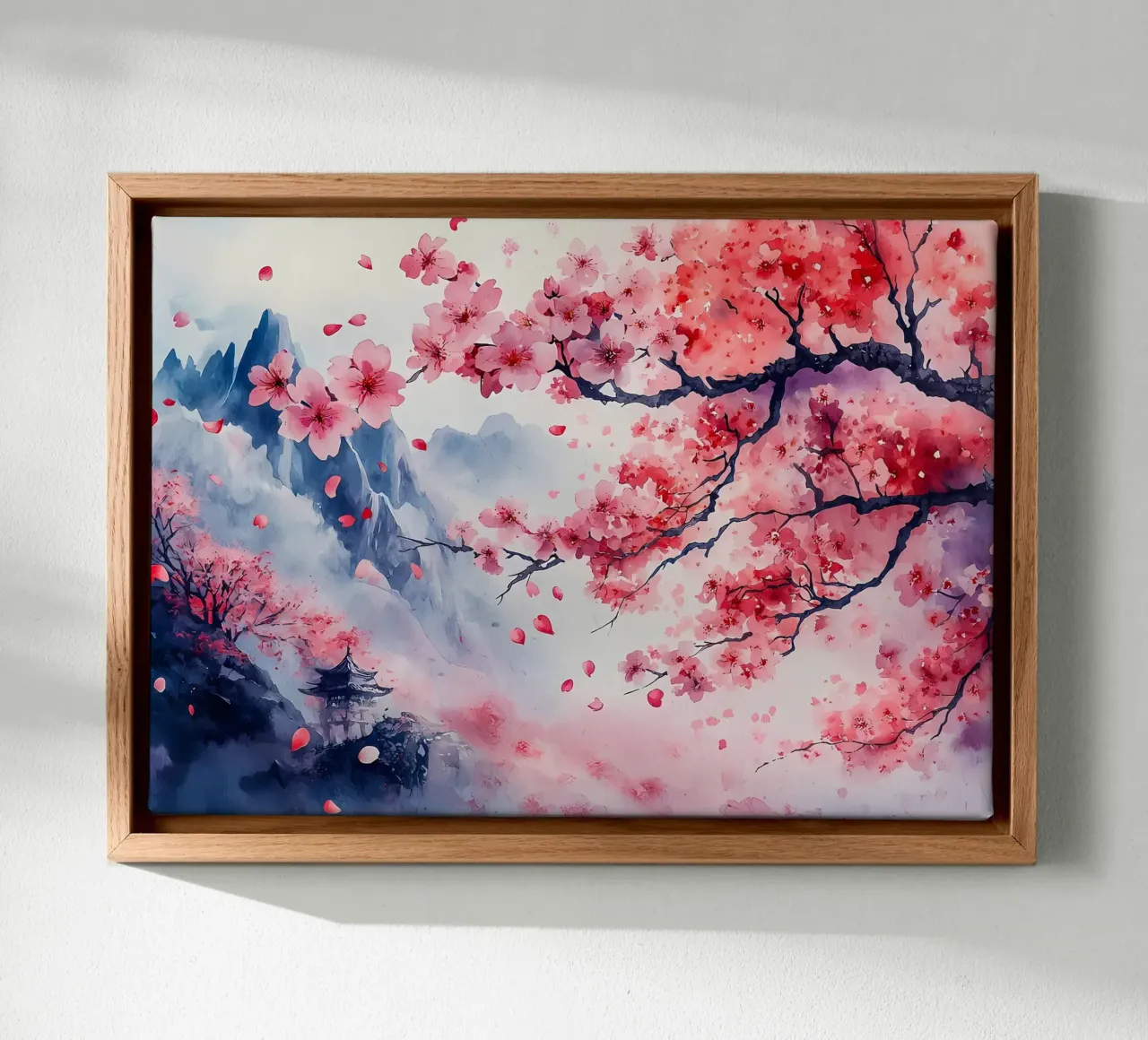 Paesaggio dei ciliegi in fiore tela con Cornice a cassetta da Rebecca Clark Wyrick