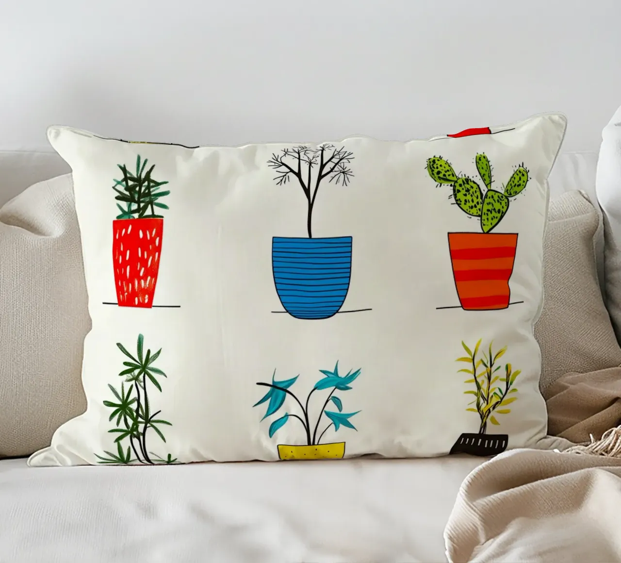 Fiori in vaso cuscino da Justyna Jaszke JBJart