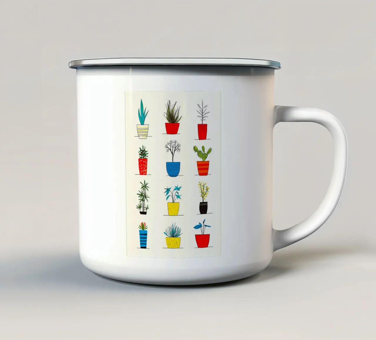 Fiori in vaso tazza in smalto da Justyna Jaszke JBJart