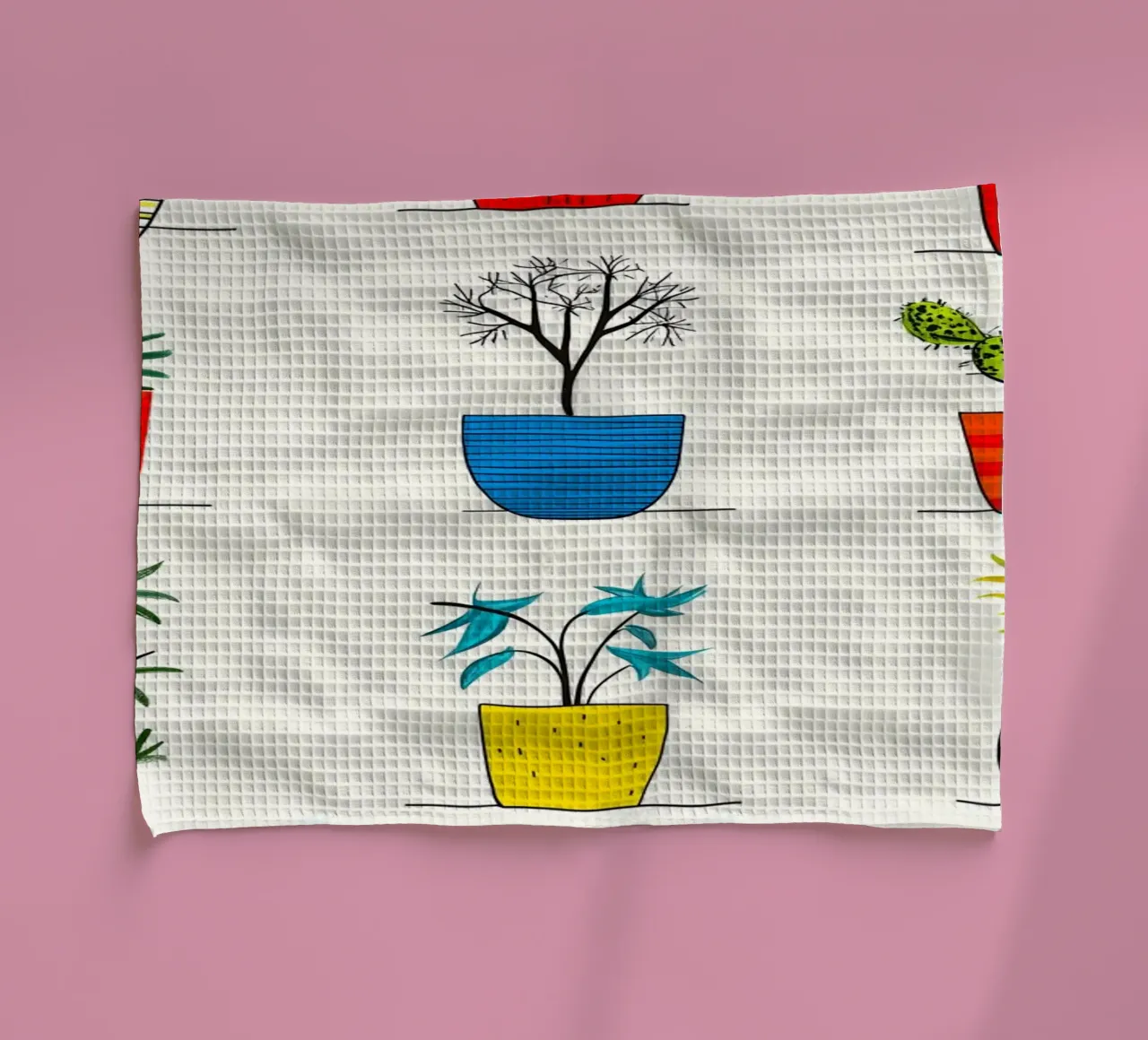 Fiori in vaso canovaccio da cucina da Justyna Jaszke JBJart