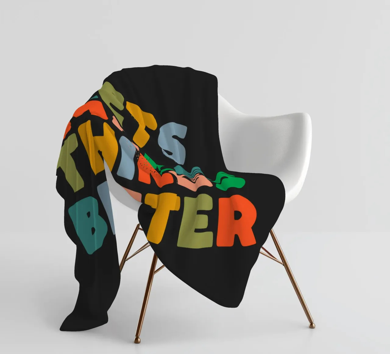 Lets Make Things Better Colourful Inspiring Typography Print fleece blanket by THE MOTIVATED TYPE