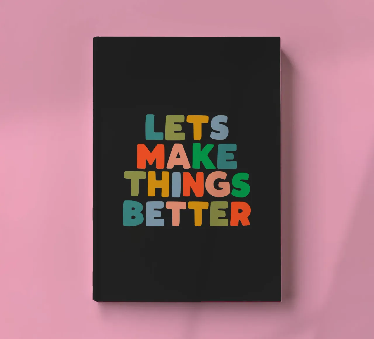 Lets Make Things Better (Miglioriamo le cose) Stampa tipografica ispirata e colorata diario da THE MOTIVATED TYPE