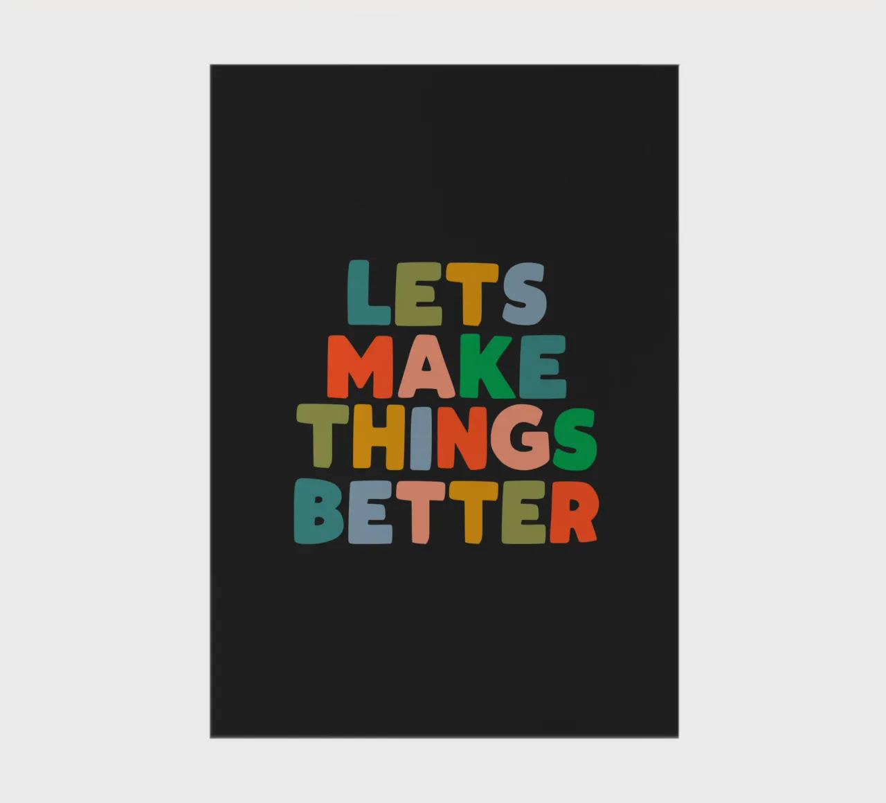 Lets Make Things Better (Miglioriamo le cose) Stampa tipografica ispirata e colorata diario da THE MOTIVATED TYPE