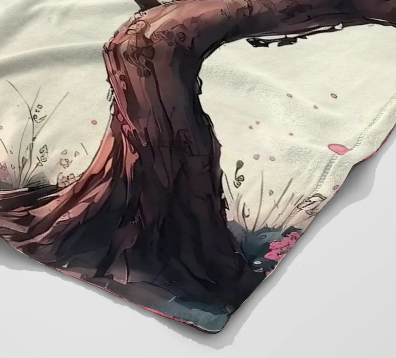 ciliegio in fiore in Giappone coperta in pile da Rebecca Clark Wyrick