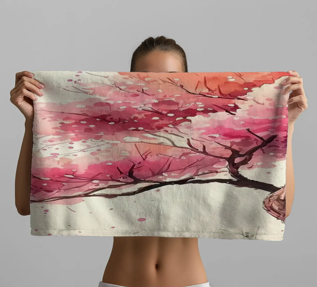ciliegio in fiore in Giappone asciugamano da bagno da Rebecca Clark Wyrick