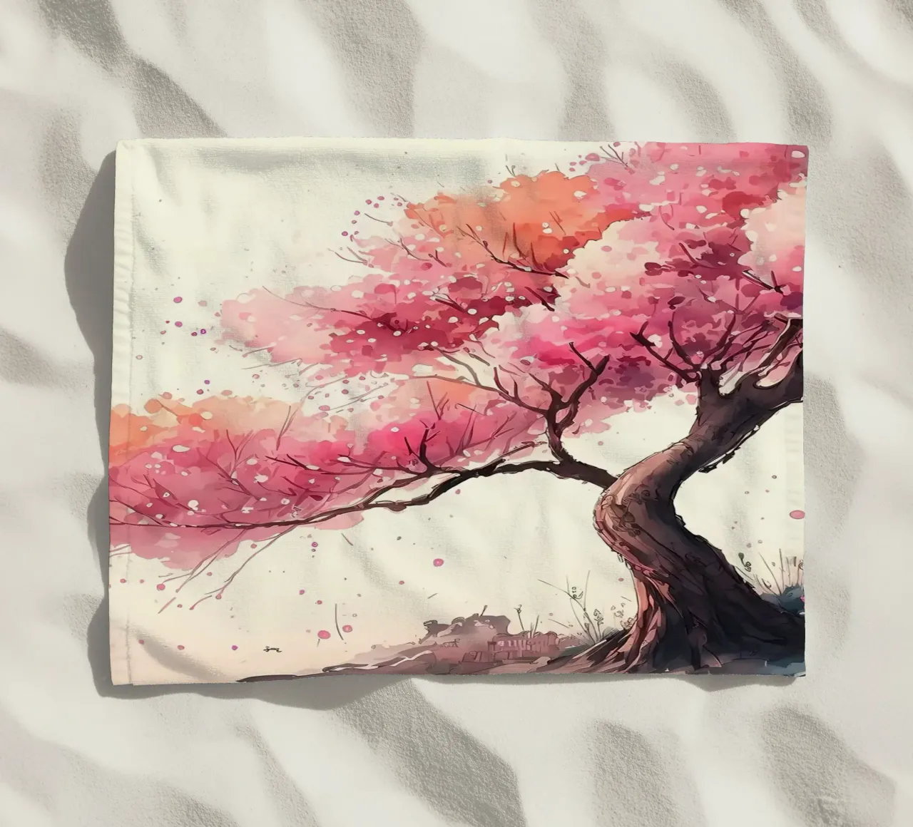 ciliegio in fiore in Giappone telo mare da Rebecca Clark Wyrick