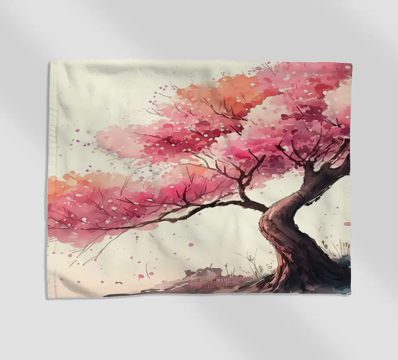 ciliegio in fiore in Giappone telo mare da Rebecca Clark Wyrick