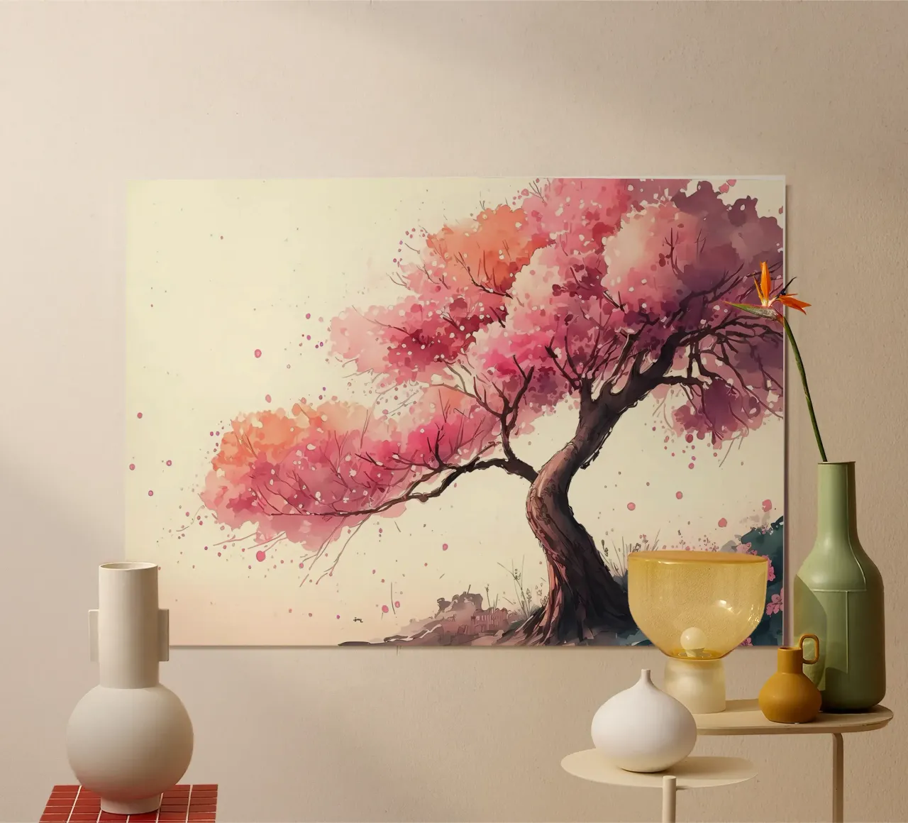 ciliegio in fiore in Giappone poster da Rebecca Clark Wyrick