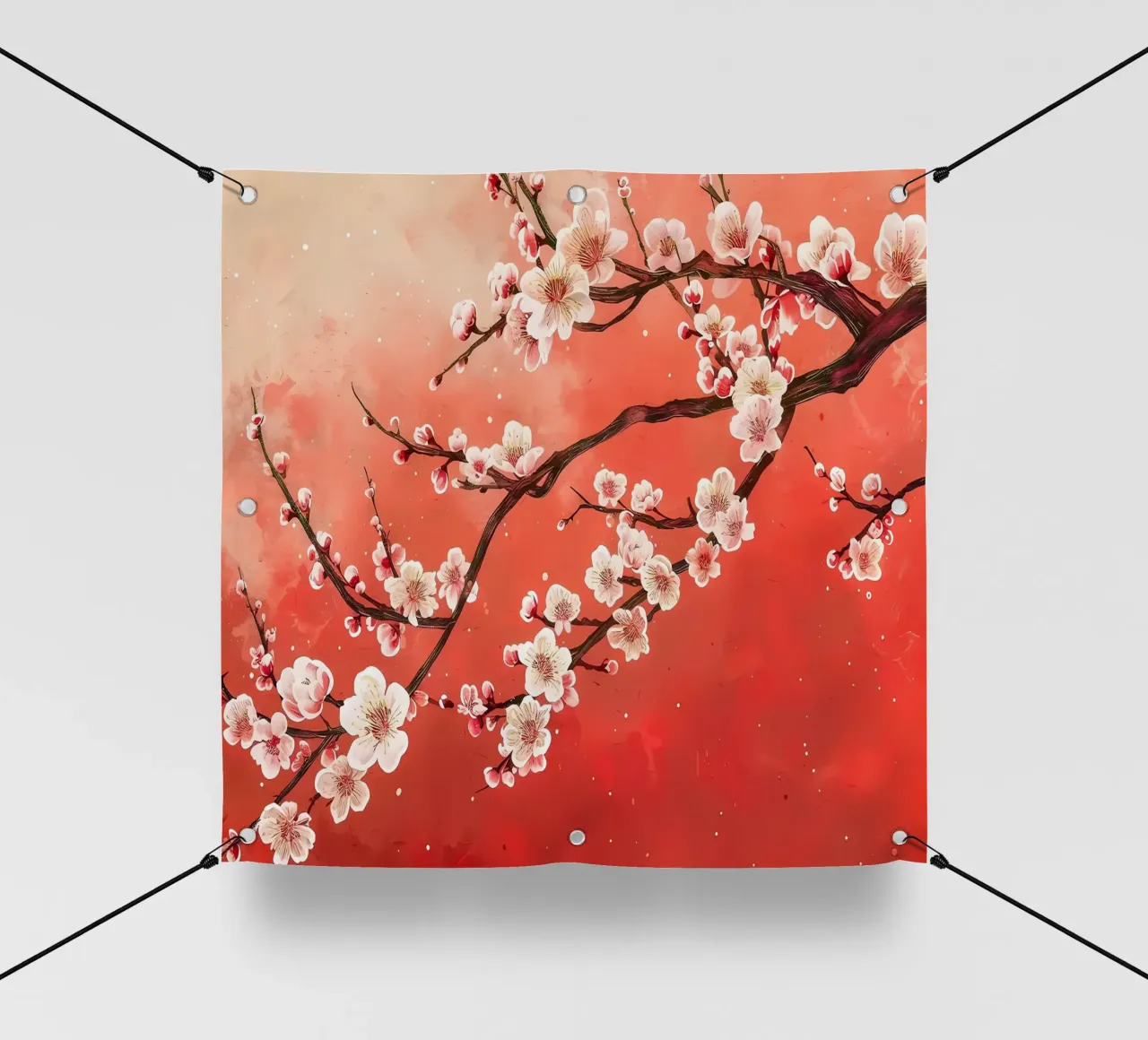 ciliegio in fiore in Giappone telo in pvc da Rebecca Clark Wyrick
