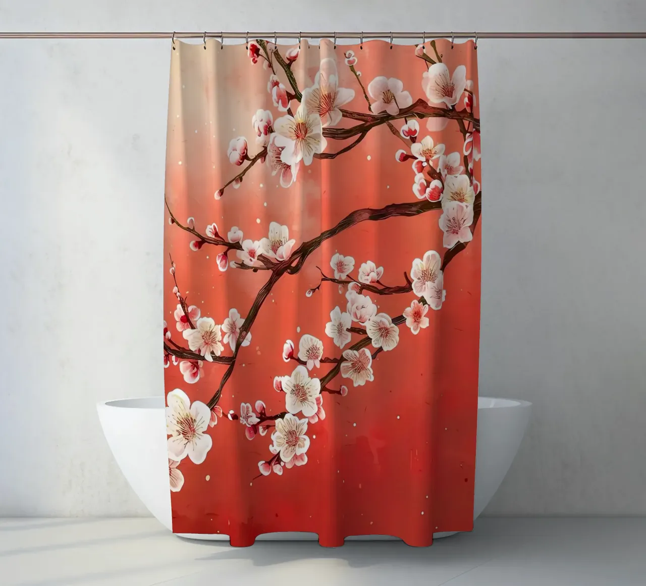 ciliegio in fiore in Giappone tenda da doccia da Rebecca Clark Wyrick