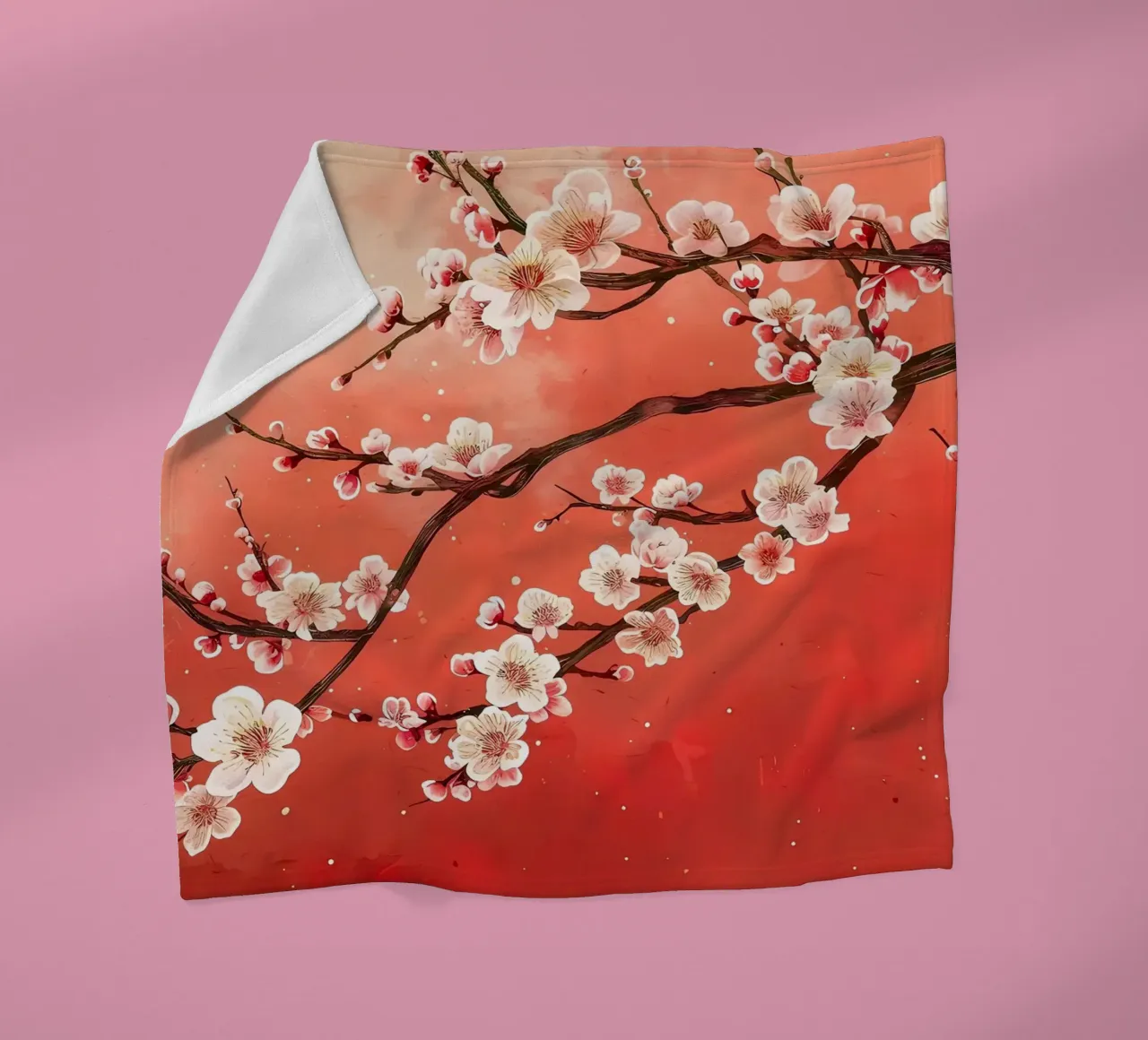 ciliegio in fiore in Giappone coperta in pile da Rebecca Clark Wyrick