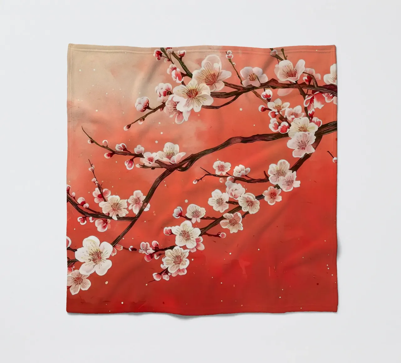 ciliegio in fiore in Giappone coperta in pile da Rebecca Clark Wyrick