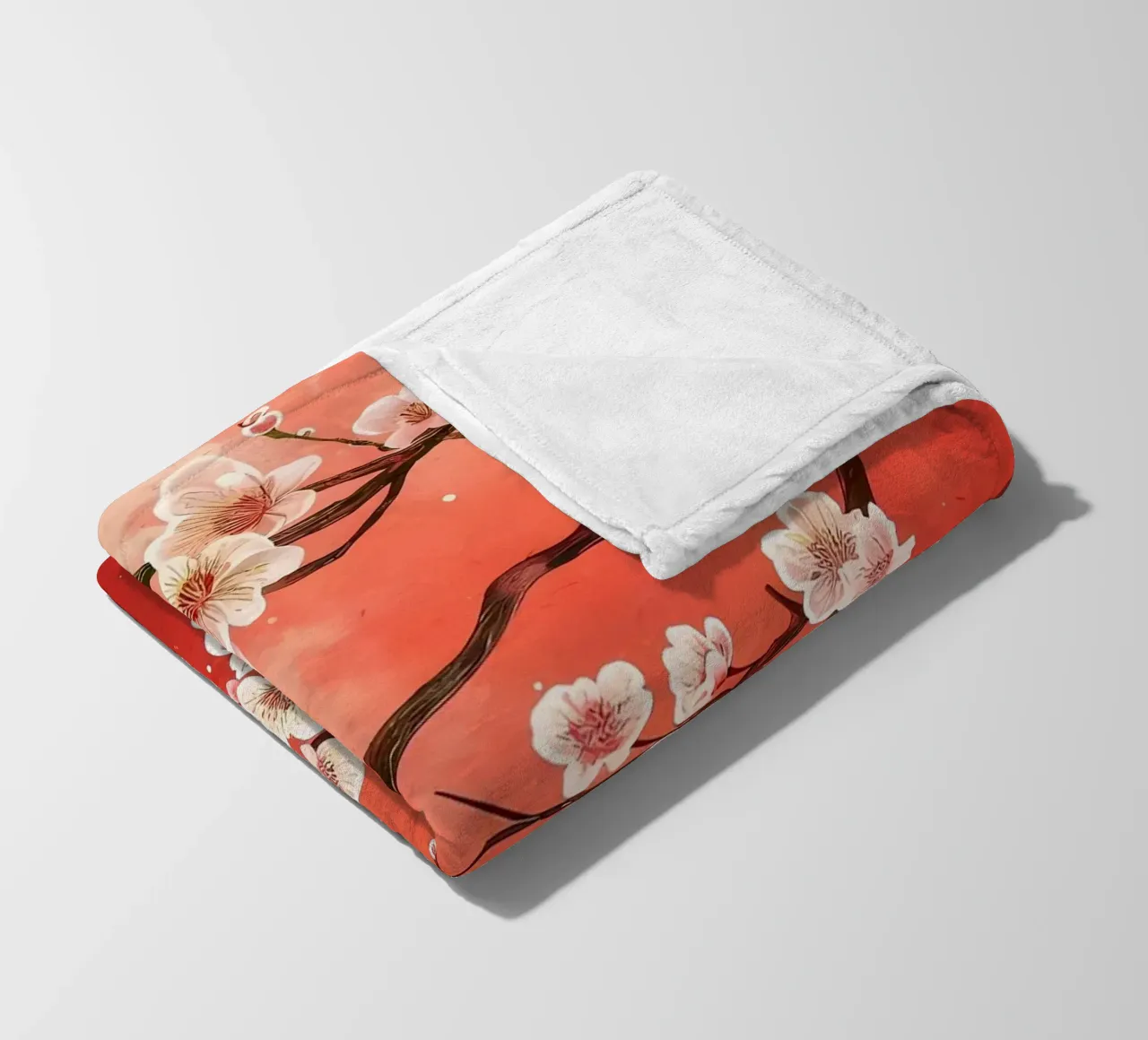 ciliegio in fiore in Giappone coperta in pile da Rebecca Clark Wyrick