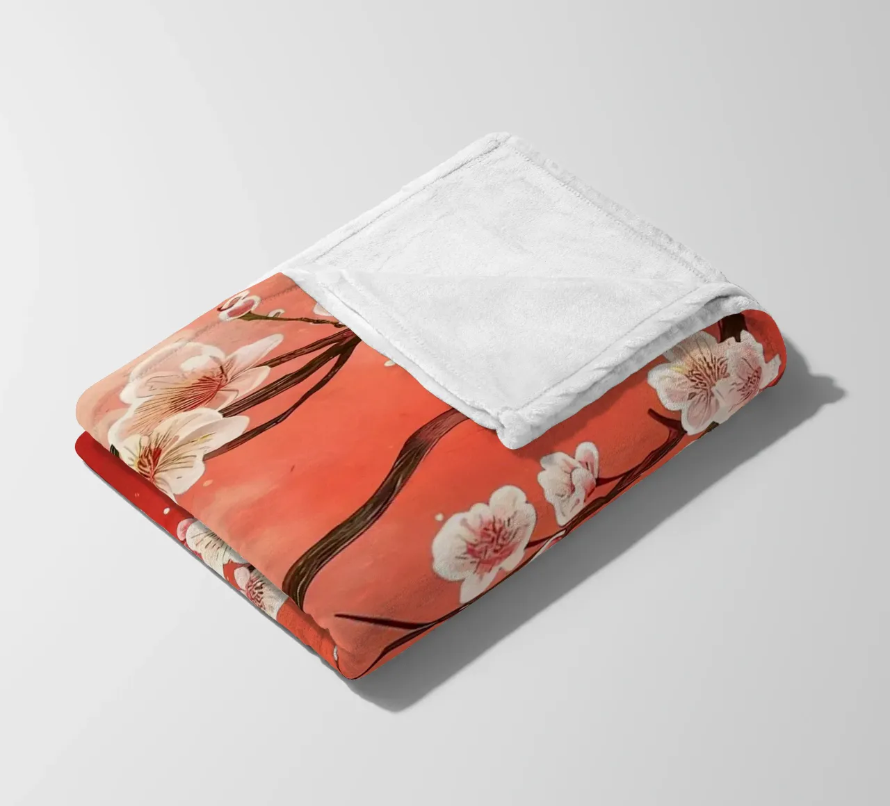 ciliegio in fiore in Giappone coperta in pile da Rebecca Clark Wyrick