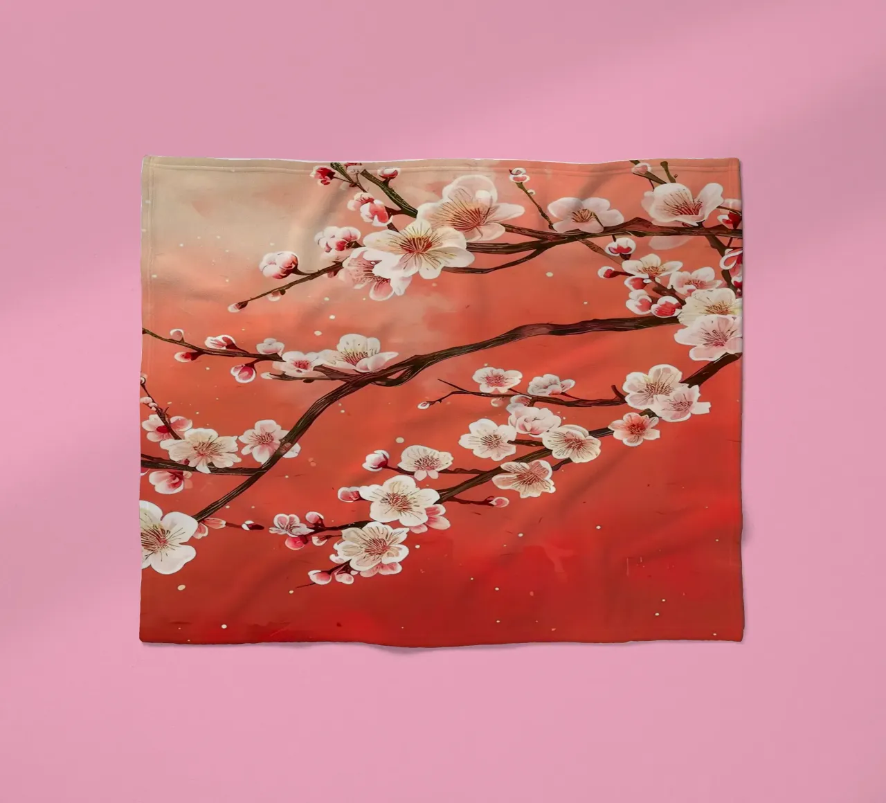 ciliegio in fiore in Giappone coperta in pile da Rebecca Clark Wyrick