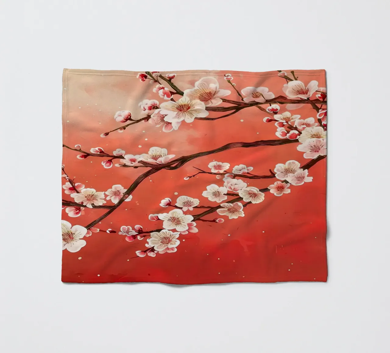 ciliegio in fiore in Giappone coperta in pile da Rebecca Clark Wyrick