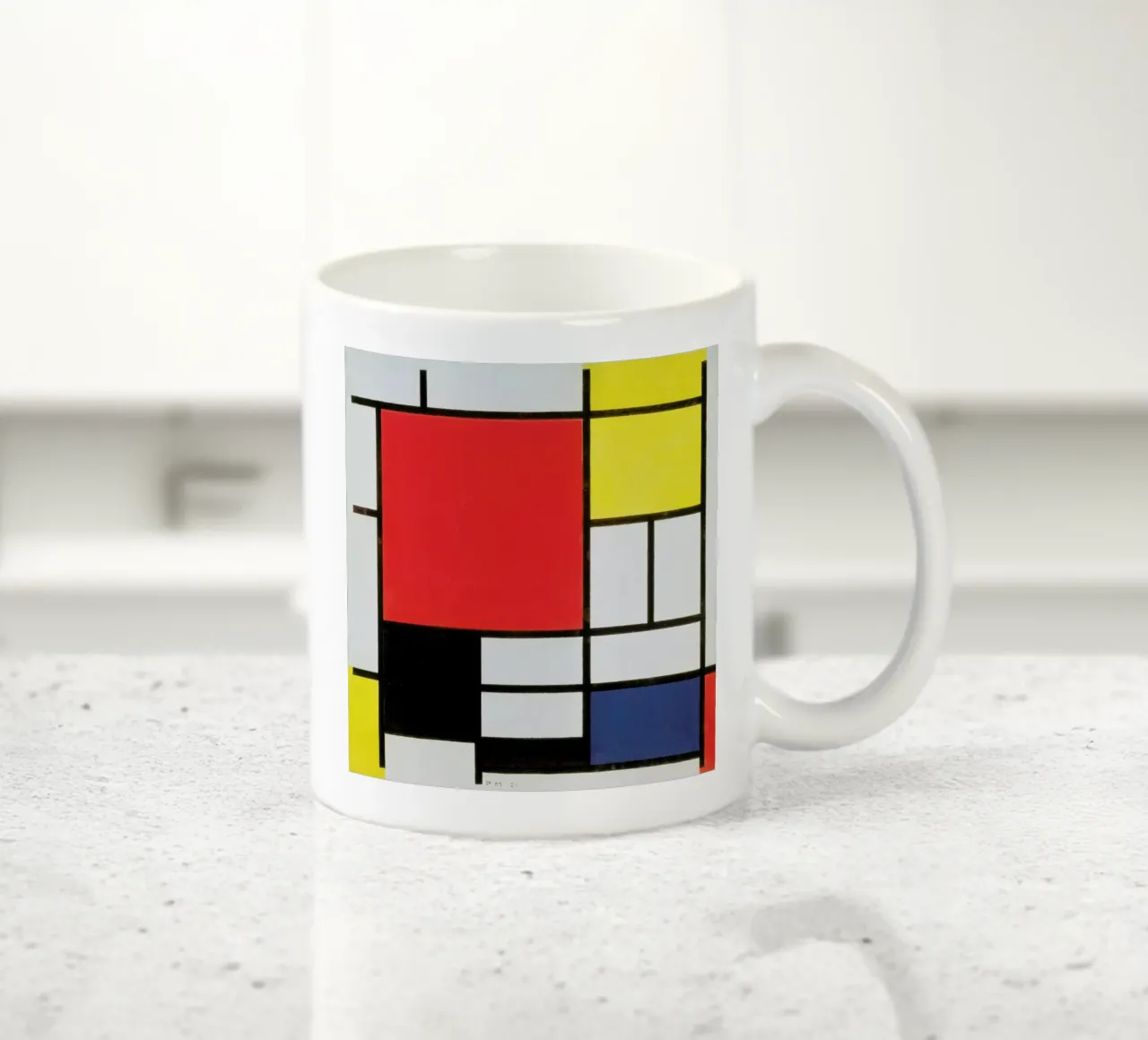 Mondrian - Composition with Red, Yellow, Blue and Black ceramic mug by ARTOTHEK