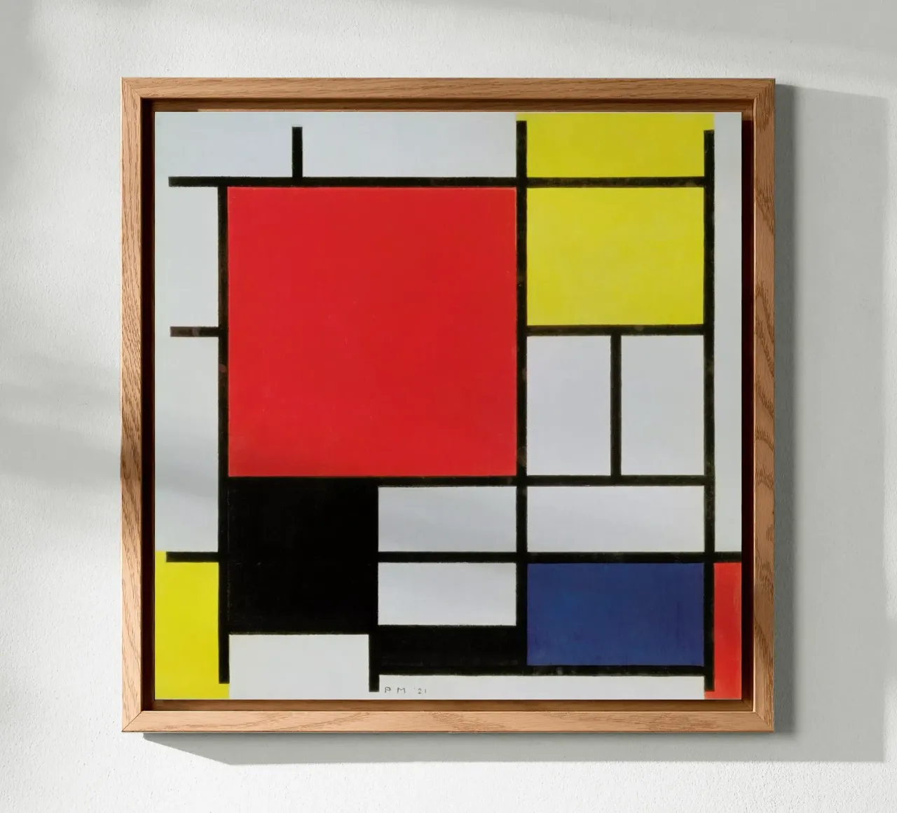 Mondrian - Composition with Red, Yellow, Blue and Black forex plate by ARTOTHEK