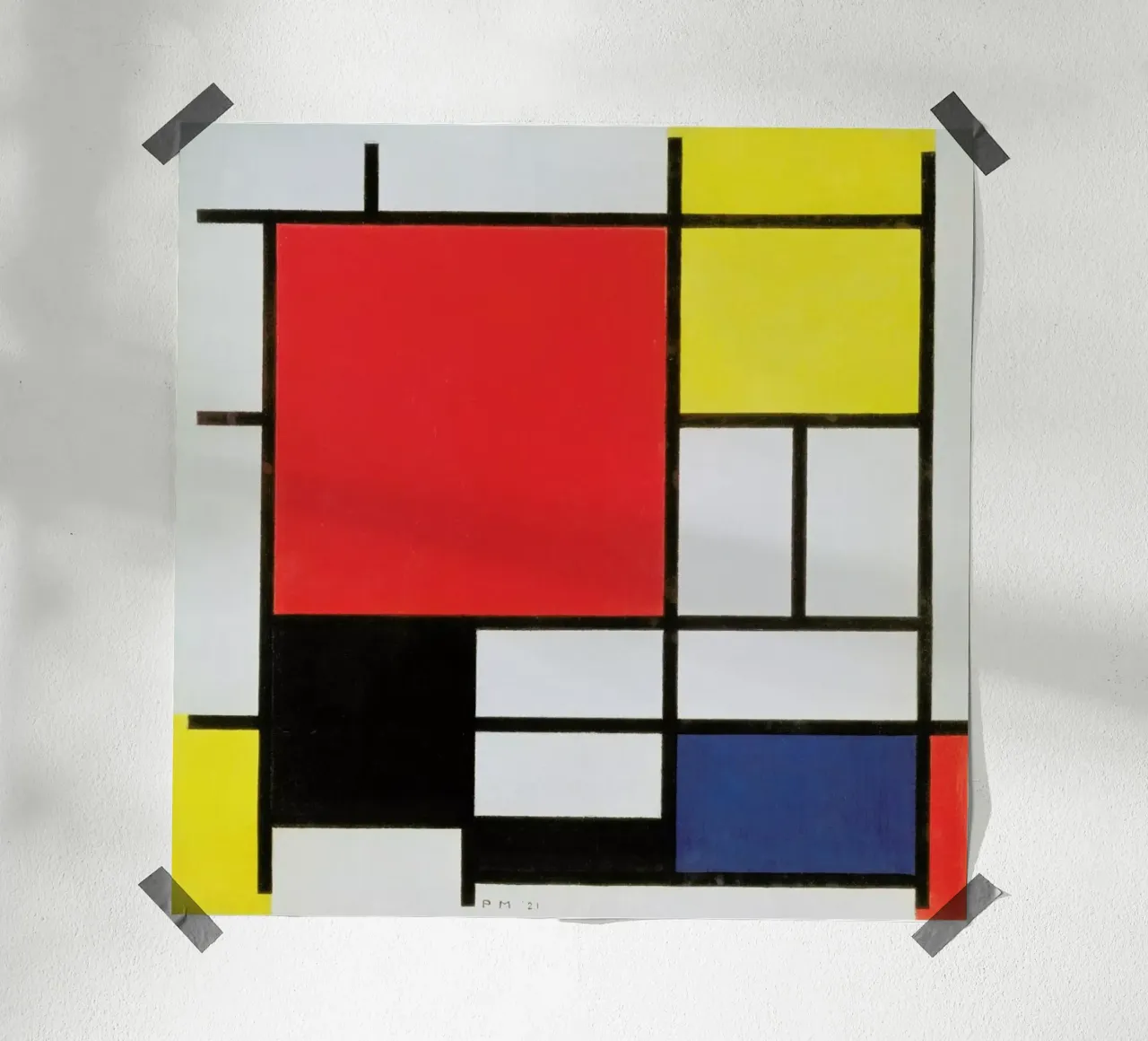 Mondrian - Composition with Red, Yellow, Blue and Black hahnemühle by ARTOTHEK