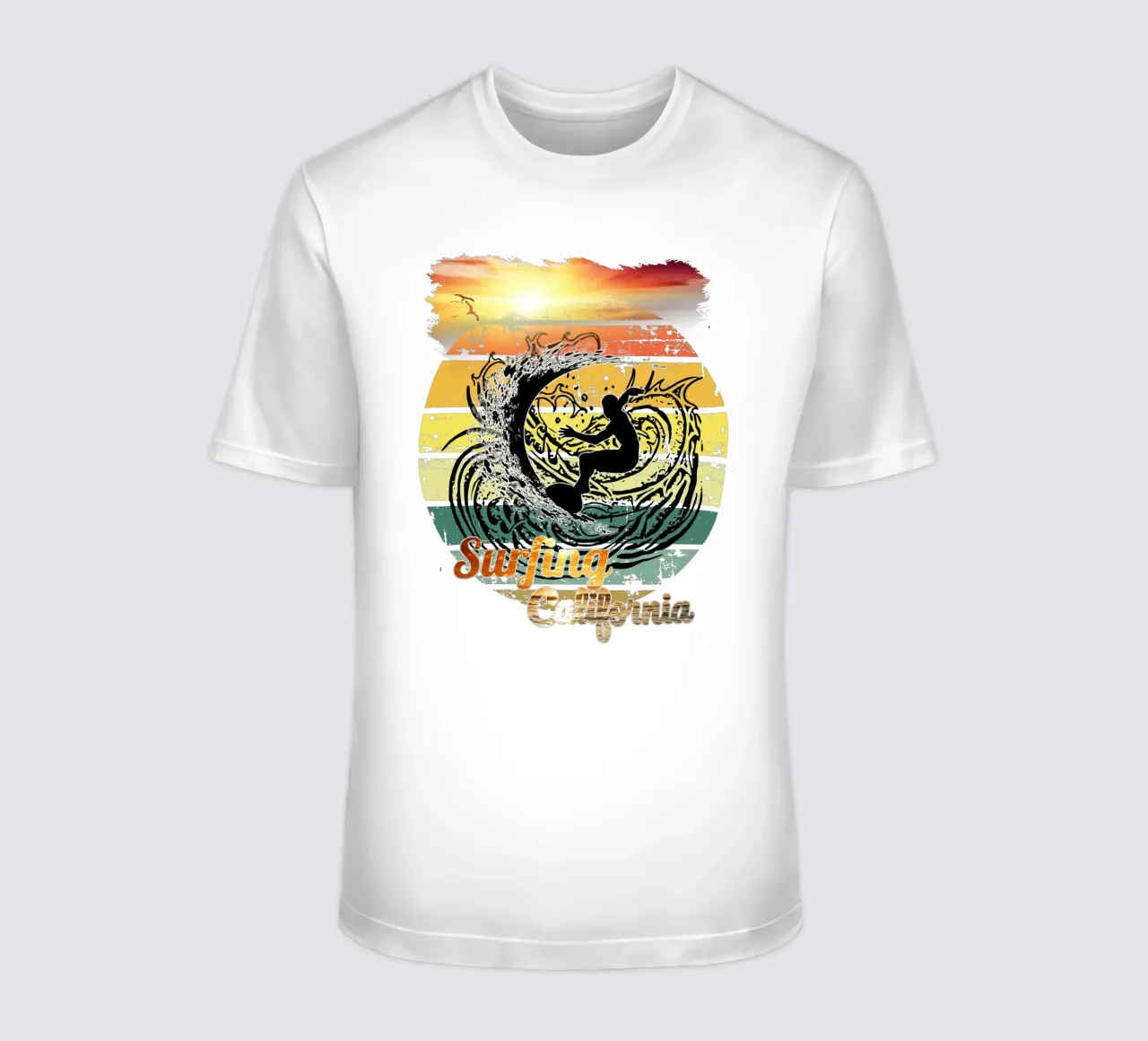 Surf Life Oval 2a - Summer Sun Vibes 12b t-shirt da surfer28