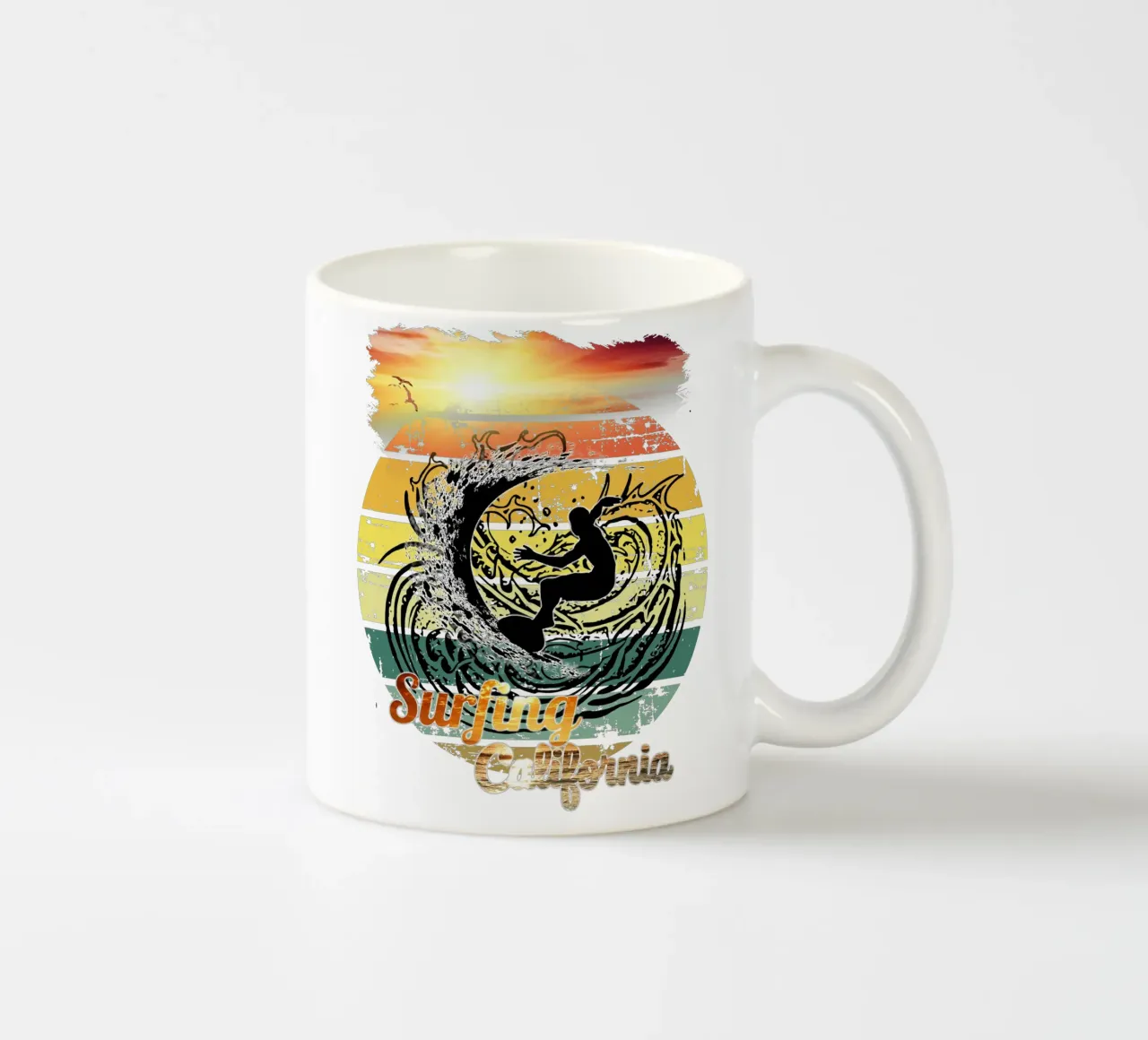 Surf Life Oval 2a - Summer Sun Vibes 12b tazza in ceramica da surfer28