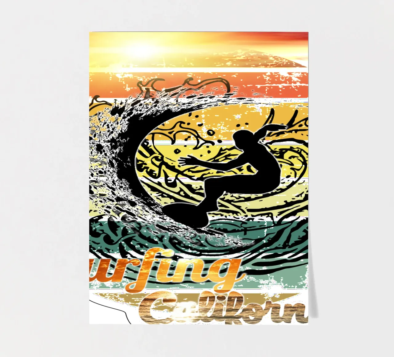 Surf Life Oval 2a - Summer Sun Vibes 12b sticker sheet by surfer28