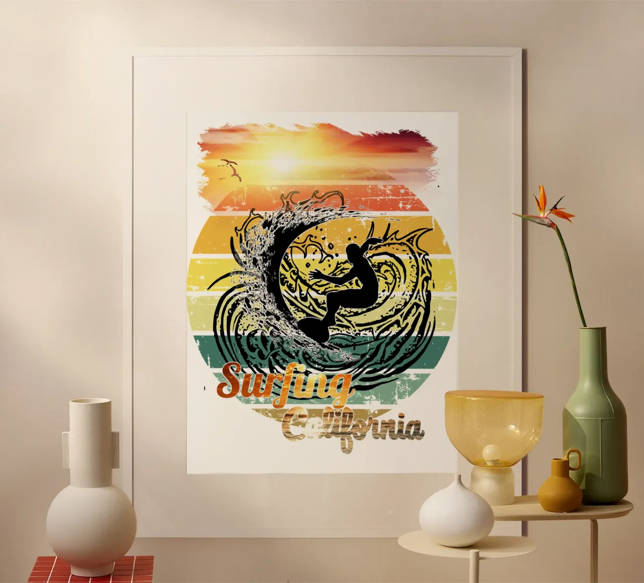 Surf Life Oval 2a - Summer Sun Vibes 12b carta hahnemühle da surfer28