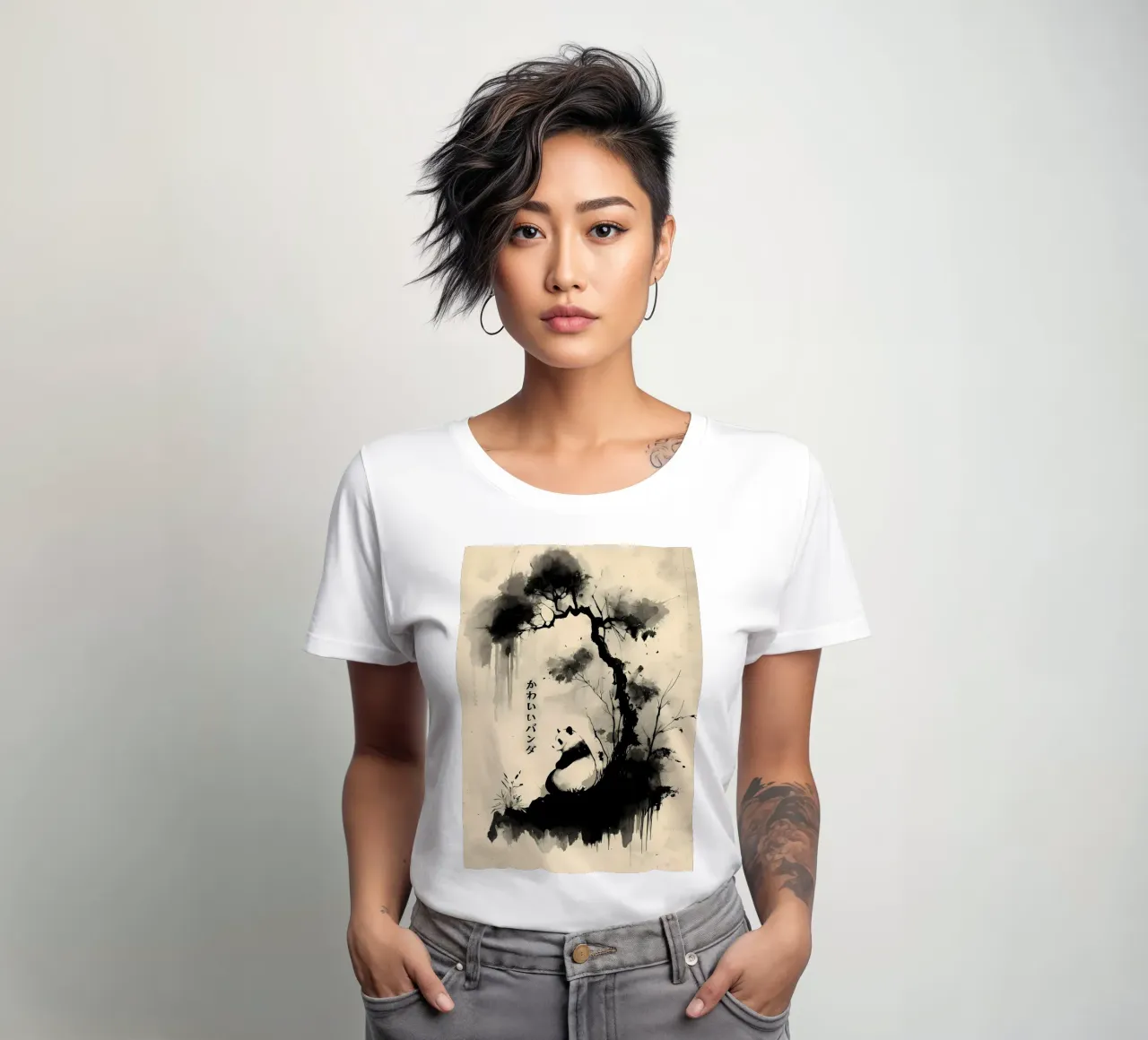 Panda t-shirt da donna da James M Coyle