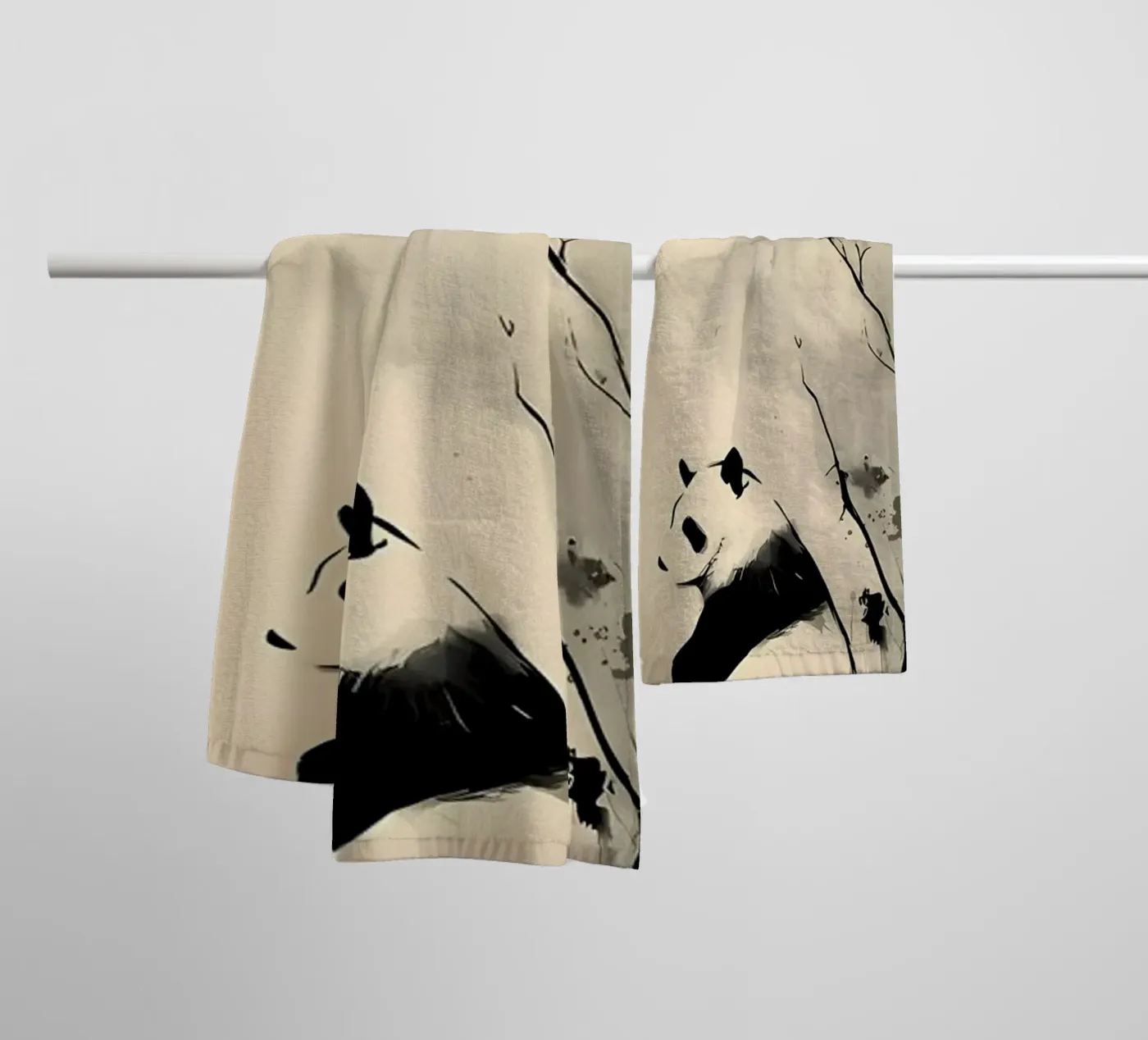 Panda badhanddoek van James M Coyle