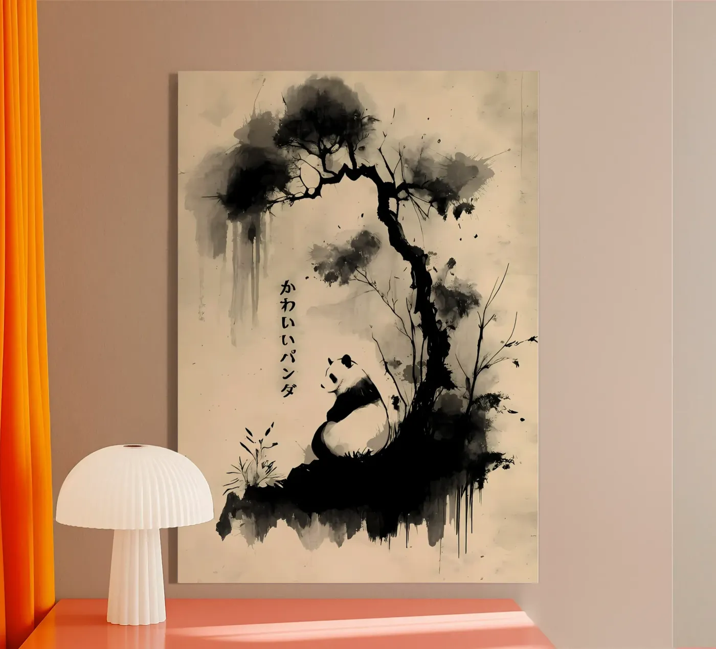 Panda acryl van James M Coyle