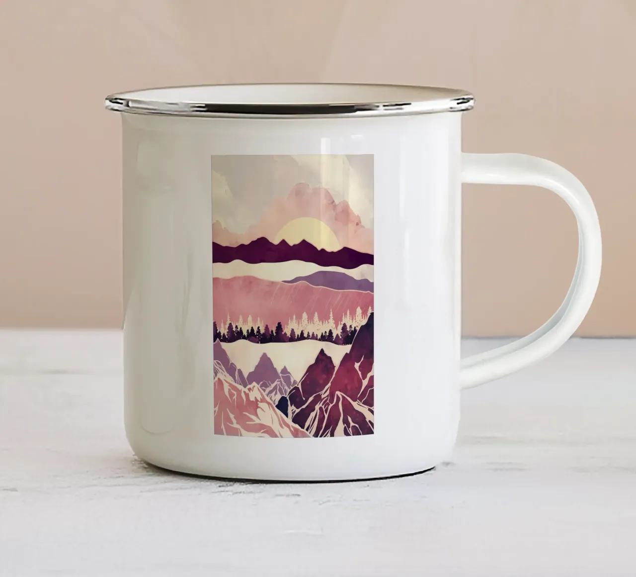 Decorazione oro rosso tazza in smalto da Albert S Jacob
