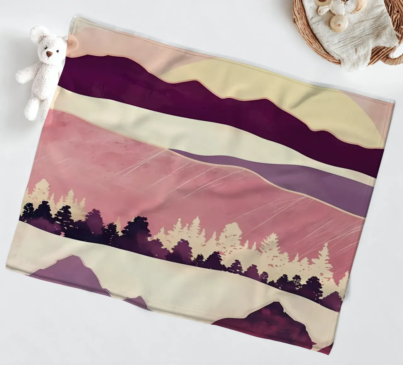 Red Gold Decor fleece blanket by Albert S Jacob