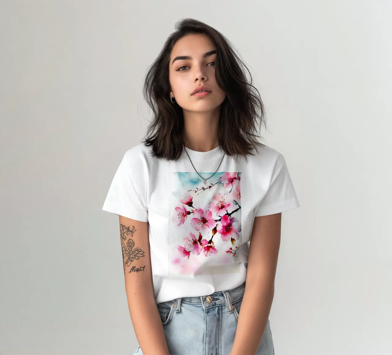 Fiori di sakura acquerello t-shirt da Rebecca Clark Wyrick