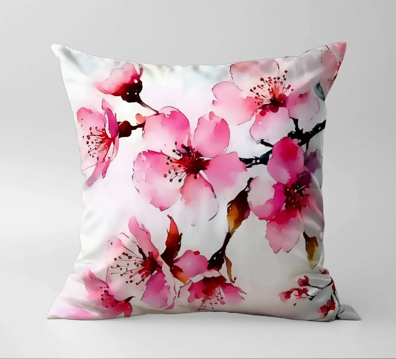 Fiori di sakura acquerello cuscino da Rebecca Clark Wyrick