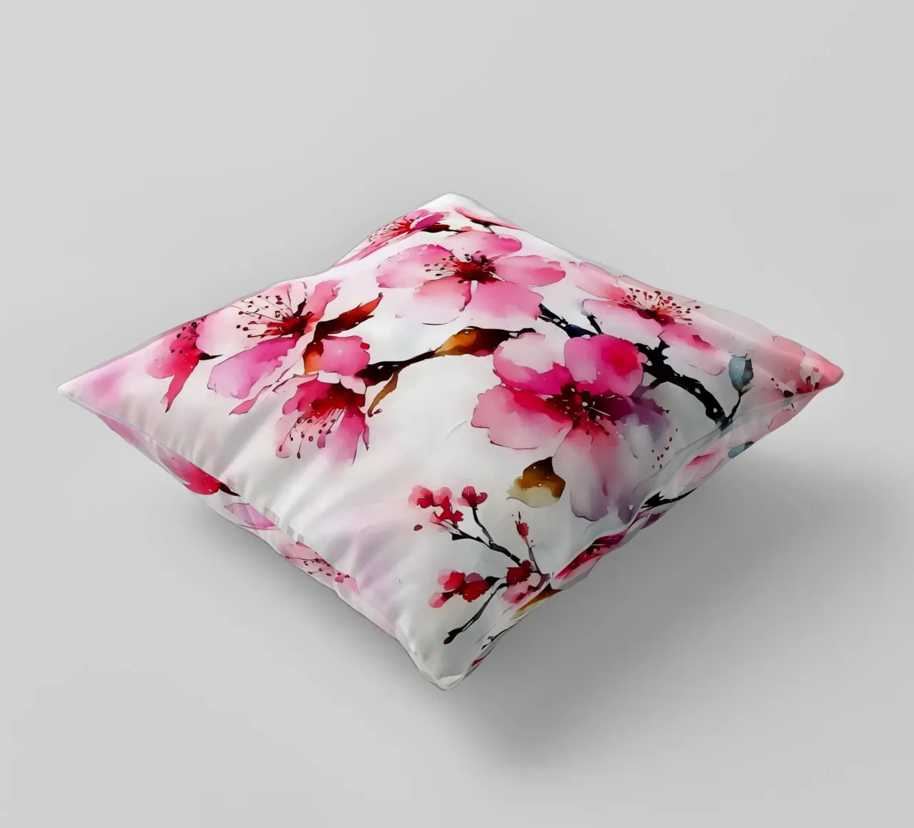 Fiori di sakura acquerello cuscino da Rebecca Clark Wyrick