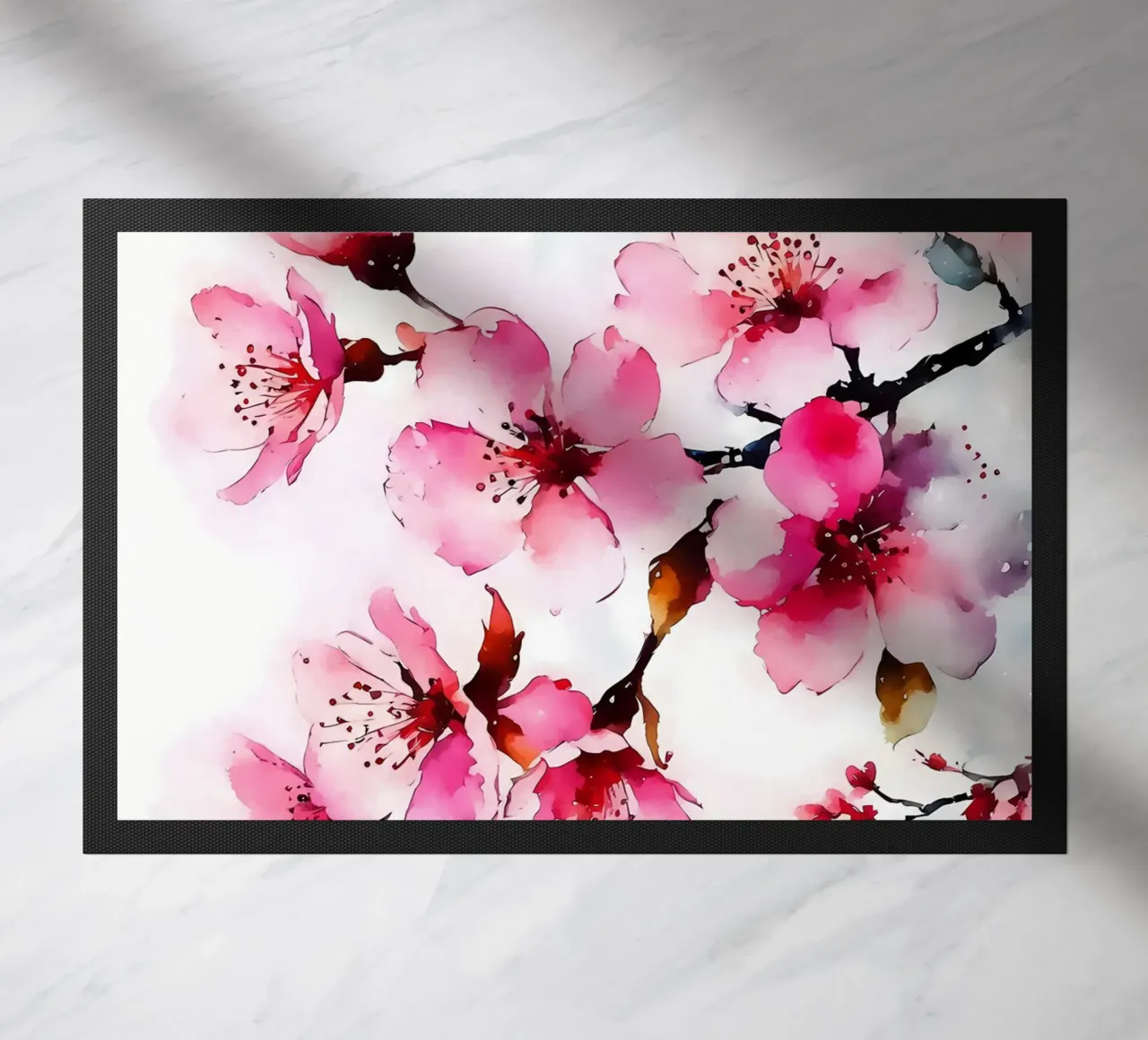 Fiori di sakura acquerello zerbino da Rebecca Clark Wyrick