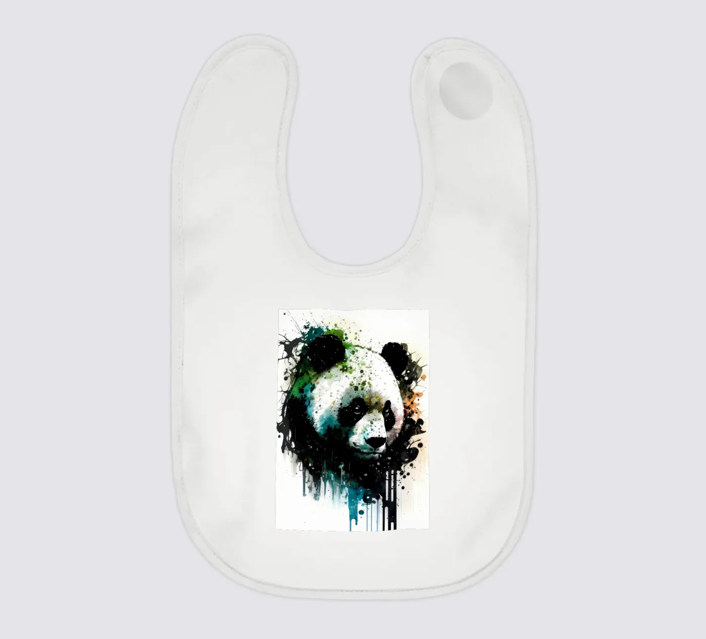 Panda baby bib by James M Coyle