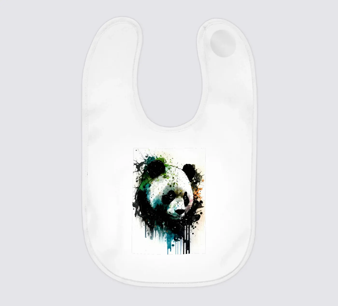 Panda baby bib by James M Coyle