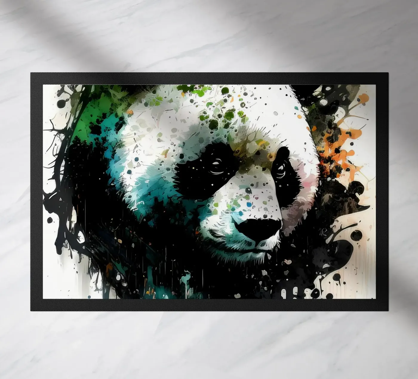 Panda doormat by James M Coyle