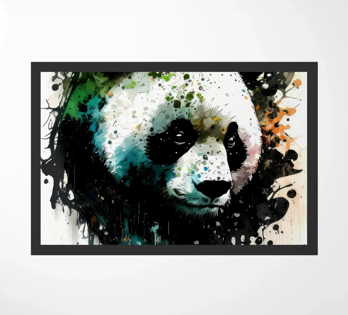 Panda doormat by James M Coyle