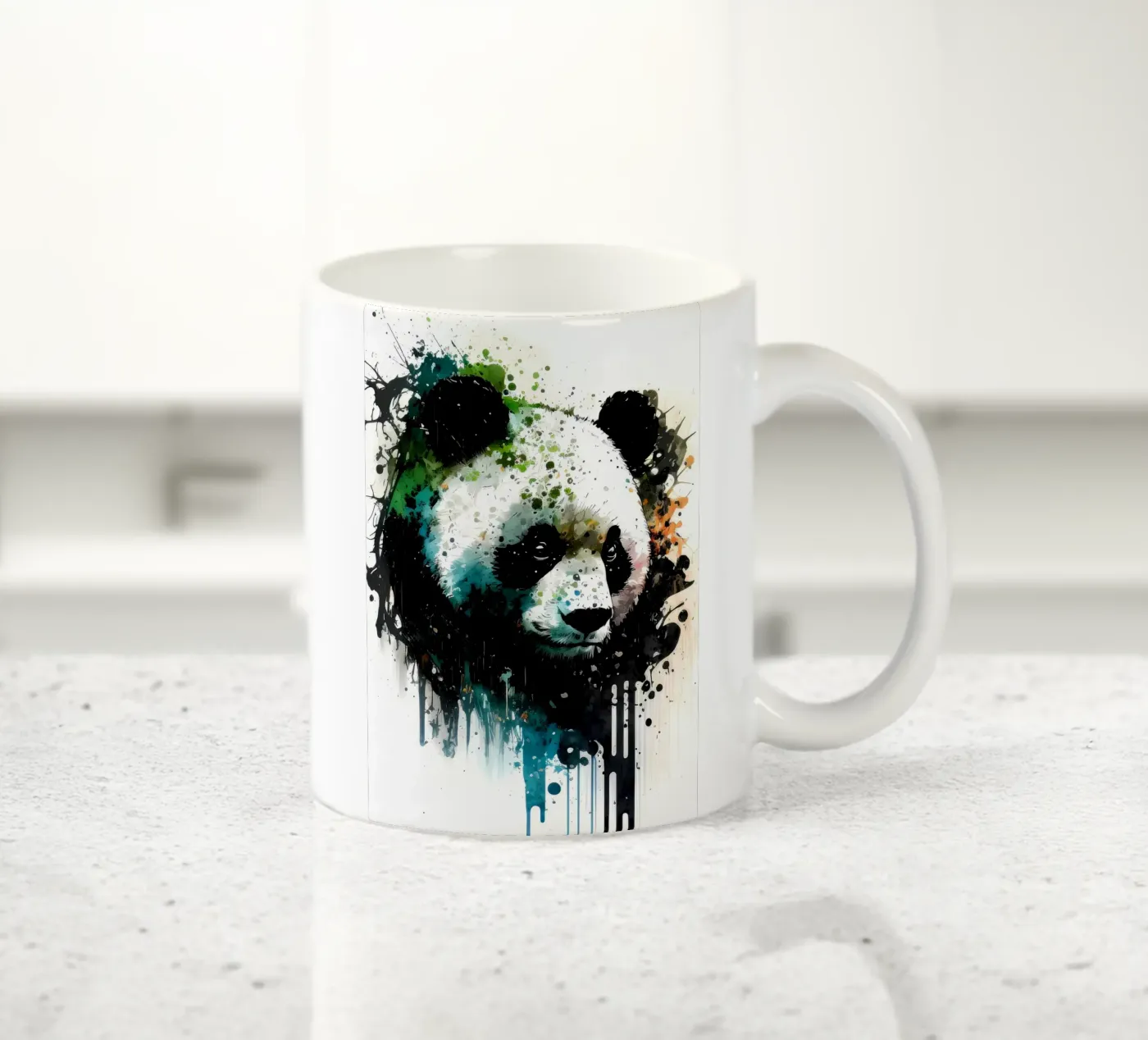 Panda ceramic mug by James M Coyle