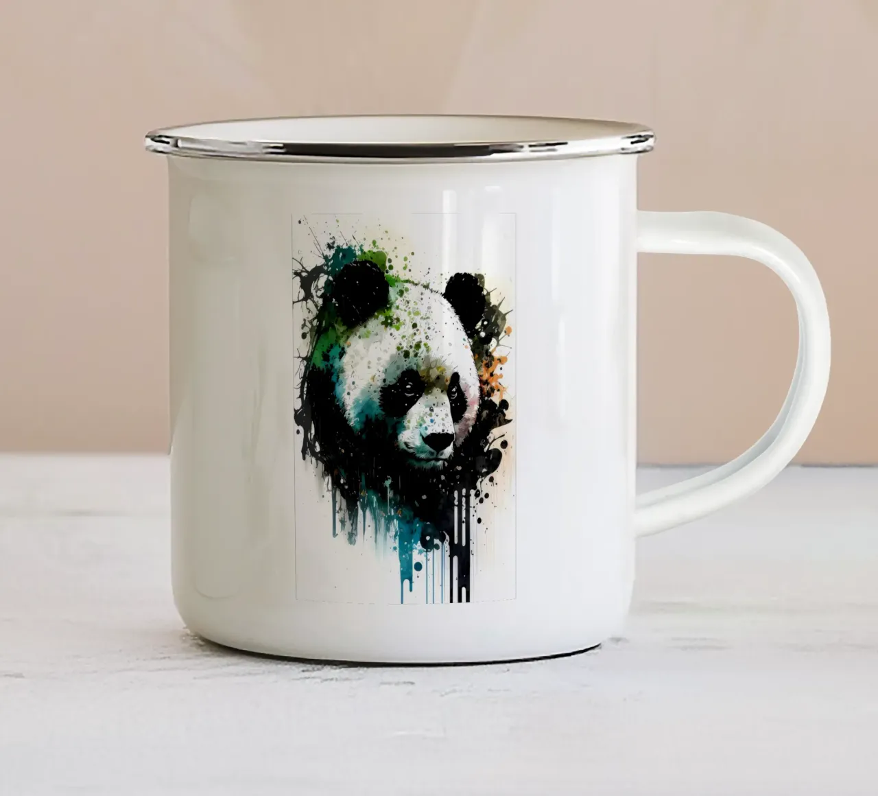 Panda tazza in smalto da James M Coyle