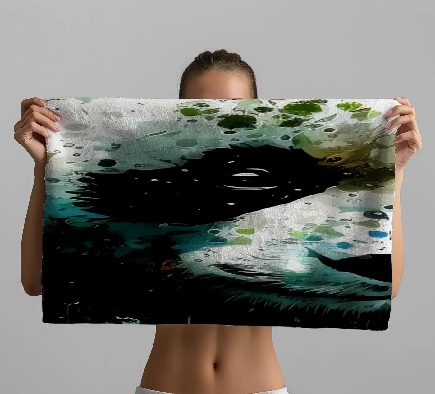 Panda towel by James M Coyle