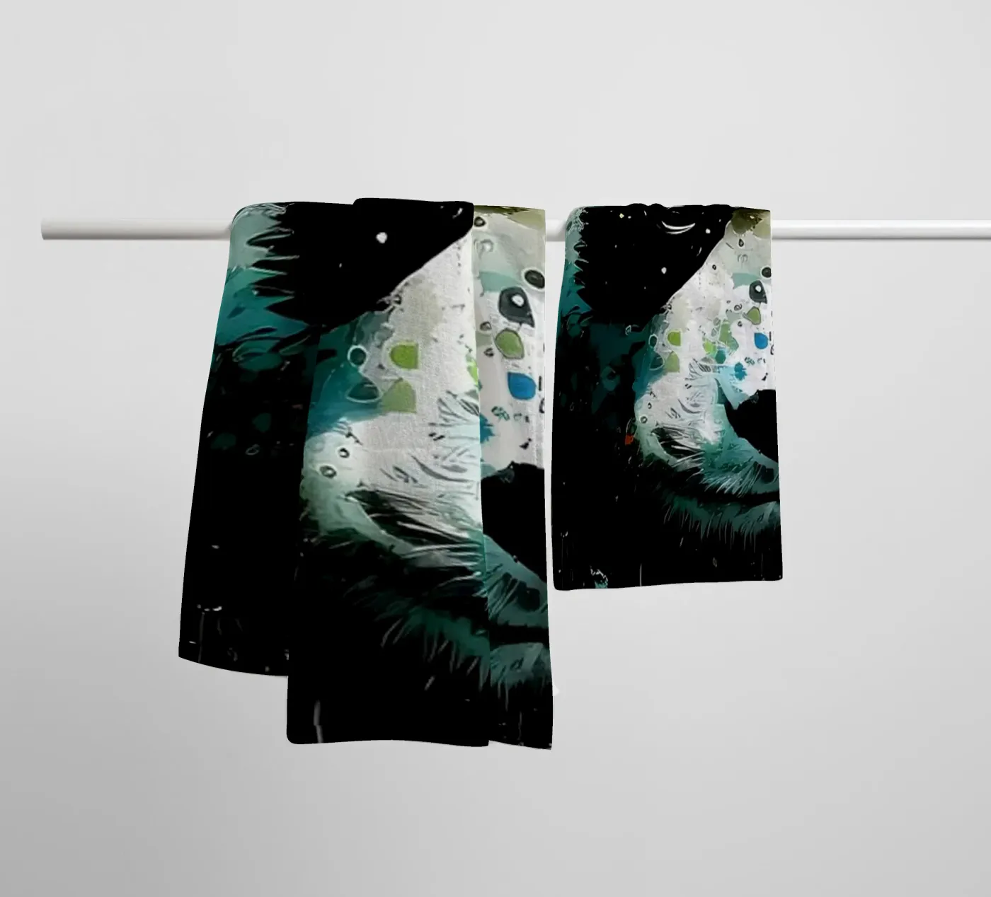 Panda towel by James M Coyle