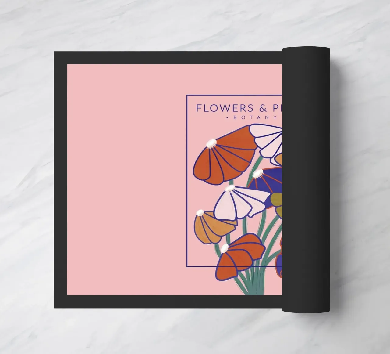 Fiori botanici colorati - Stampa floreale moderna zerbino da showmemars