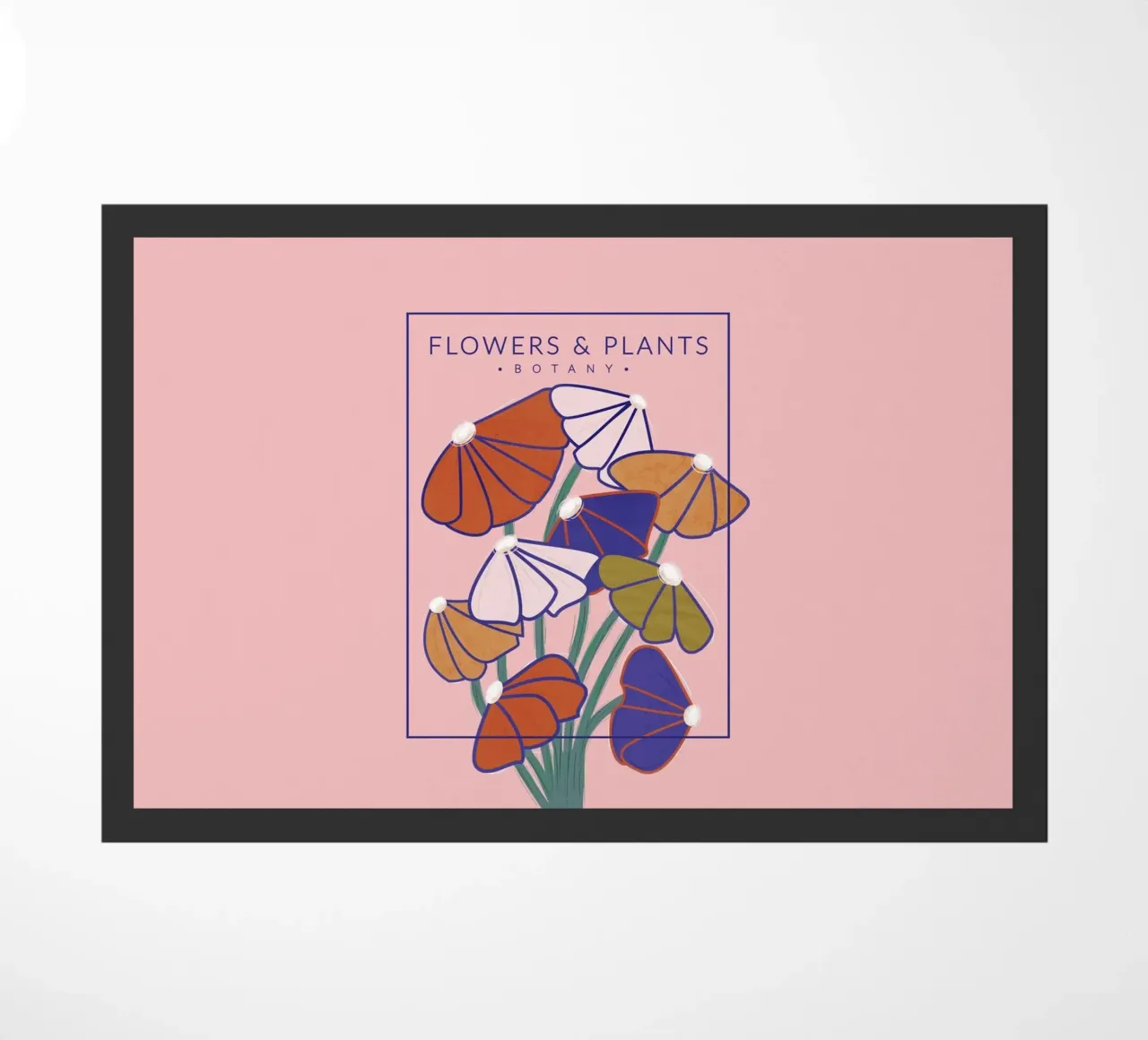 Fiori botanici colorati - Stampa floreale moderna zerbino da showmemars