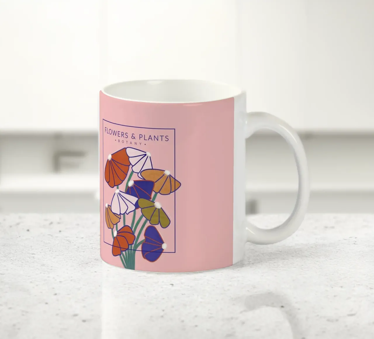 Fiori botanici colorati - Stampa floreale moderna tazza in ceramica da showmemars