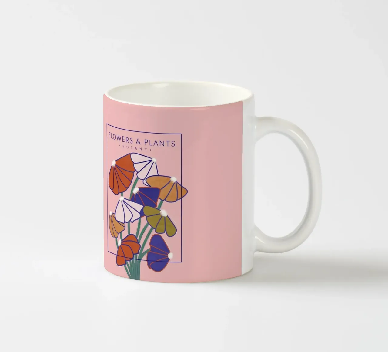 Fiori botanici colorati - Stampa floreale moderna tazza in ceramica da showmemars